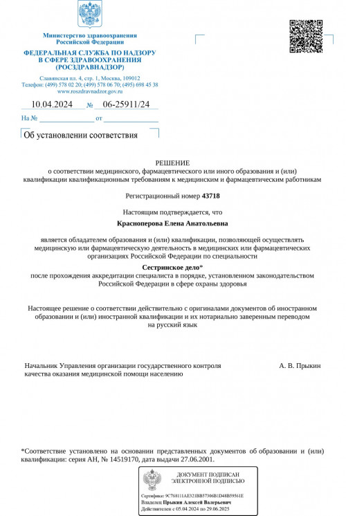 Красноперова Елена Анатольевна